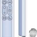 Replacement Fan Remote Control Compatible for Dyson DP01 DP03 TP02 TP03 Pure Cool Link Purifying Fan, Part Number 967400-01 (Sliver Color with Battery) (Silver)