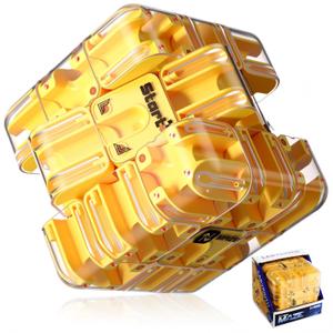 1 Sets Large Labyrinth 3D Maze Cube Puzzle Maze Game Gravity 3D Puzzle Cube Brain Teaser Ball Games for Kids Education Sensory Toys Gift for Adults (Classic,Blue)