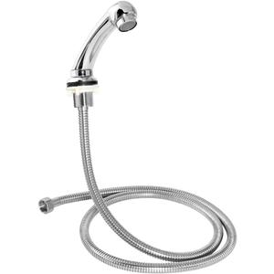 Shower Head with Hose for Salon Hair Wash, High Pressure Showerhead, Shampoo Bowl Sprayer Head Hose, Replacement Part for Barber Shop Spa Rehab (Silver)