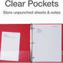 Cardinal 3 Ring Binders, 1.5 Inch, Round Rings, Holds 350 Sheets, ClearVue Presentation View, Non-Stick, Assorted Bright Colors, 6 Pack (79557)