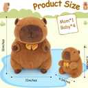 Achwishap 5PCS Capybara Plush,Capybara Stuffed Animal Mommy with 4 Capybaras Babies Plush Toy,Cute Plushie Capybaras Hugging Pillow Cuddle Plushie for Kids Girls Boys Birthday,Capy bara Family 16