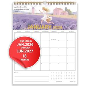Calendar 2026-2027, Monthly Desk Calendar from July 2026 to December 2027, 15" x 12", Large Desktop Calendar Monthly, Perfect for Home or Office, Bible