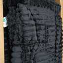 Black Throw Blanket for Couch - 300GSM Soft Cozy Blankets, Cute Small Lightweight Fleece Throws, Birthday Gifts, Home Dorm Decor, Black, 50x60 Inches