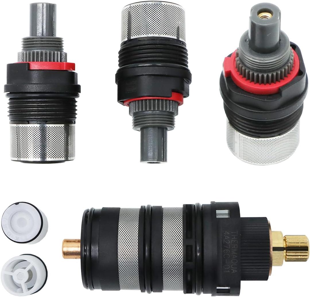 Thermostatic Push Button Shower Valve Cartridge Replacement, 3 Way Vertical Valve Backup
