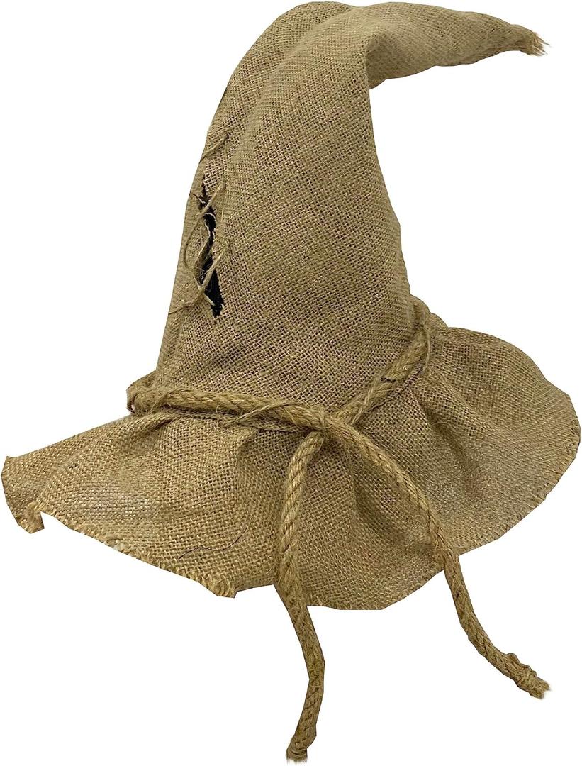 Uyecos Halloween Horror Mask With Straw Hair Creepy Scary Burlap Sack Mask Cosplay Party Costume Headgear Adult (Scarecrow Hat)