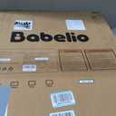 Babelio Baby Gate for Stairs, Kitchen & Doorways, No Bottom Bar| Easy Installation| One-Handed Operation| Auto-Close| Hardware Mount (Drill Needed) Safety Dog Gate (White - 2 Pcs, 26-43" W, 28" H)