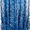 Glass Vase for Centerpieces, Diamond Shaped Vase for Flower, Modern Glacier Glass Vase for Home, Office, Restaurant Desk Decor 8.3 Inch(Blue)