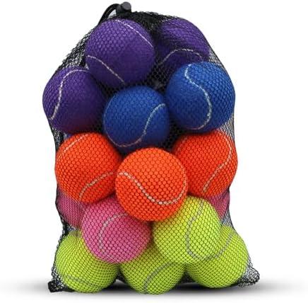 SHYUJAJIE Tennis Balls, 17 Pack Training Tennis Balls,High Elasticity Practice Tennis for Beginner, Exercise Playing Balls for Pet Dog