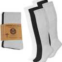 Pairs Diabetic Socks Over The Calf - Knee High Premium Cotton Socks Men's Size 10-13 Big & Tall Size 13-16