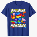 Building Memories Building Bricks Blocks Family Matching T-Shirt, Medium