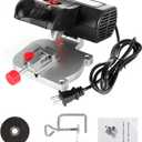 BEAMNOVA Mini Miter Saw, Electric Power Table Saw, 9 * 5.5 * 5.3 in Benchtop Cut-Off Chop Saw, Max 45 Degree Cutting, for 12mm Non-Metal, 10mm Soft Metal, 4mm Cemented Carbide