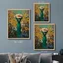 2 x Colorful Wall Art Prints Girl In The Flower Field Poster Canvas Art Wall Decor Picture For Bedroom Office Bathroom Wall Decor Aesthetic Home Artwork 8"  10" With Framed