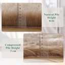 ORINOVA Beige Faux Sheepskin Fluffy Fur Rugs for Bedroom Machine Washable 2x4 Shag Area Rugs for Living Room Office Furry Nursery Rug