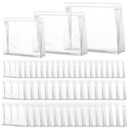 Xuniea 50 Pieces Mini Clear Makeup Bag Small Clear Zipper Pouch Travel Bag for Toiletries Plastic Cosmetic Organizer Waterproof for Women Men Vacation(9.8'',7.9'',5.9'',Transparent)