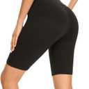 2 PCS GAYHAY High Waisted Biker Shorts for Women - 8" Soft Black Spandex Shorts for Workout Volleyball Yoga Dance