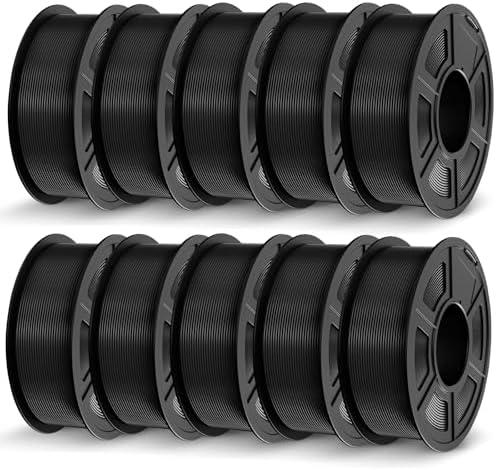 JAYO PETG Filament 1.75mm Bundle 11KG, Strong Toughness PETG 3D Printer Filament, Dimensional Accuracy +/- 0.02 mm, Fits for Most FDM 3D Printers (Black)