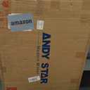 ANDY STAR 24x36 Inch Black Mirror, Matte Black Scalloped Wall Mirror, Modern Black Framed Mirror with Sophisticated Scalloped Design, Glass Panel Wall-Mounted Mirror Hangs Vertical or Horizontal