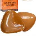 Double Sided Sticky Bra Inserts, Ultra Instant Volume, Push Up Adhesive Bra Pads, Caramel Brown Large
