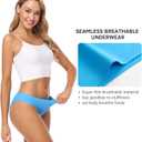 Wealurre Seamless Underwear Invisible Bikini No Show Nylon Spandex Women Panties (S)