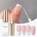 White Gel Nail Polish for French Tip, Color Nail Art Paint for Thin French Gel Liner Nail Art Soak off UV Curing Salon (White)