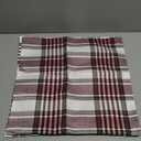 Red Christmas Tartan Plaid Pillow Covers 18x18 Set of 2 Farmhouse Buffalo Plaid Red Striped Throw Pillow Cover for Living Room Couch Sofa