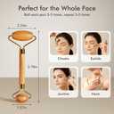 CHOSIN Face Roller Massage Tool, Facial Roller Tool for Lymphatic Drainage - Wrinkles, Lifting & Puffy Eyes for Women Men Self Care Gift (Olive Wood)