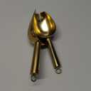 P&P CHEF Small Ice Scoop, 6OZ Stainless Steel Candy Food Flour Scoop, Utility for Kitchen Garden Bar Wedding Bath, Heavy Duty & Non Toxic & Easy Clean, (Gold, 1Pc)