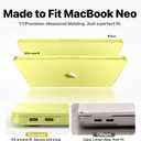 Macaset for MacBook Neo Case 13 inch 2026 (A18 Pro, Model A3404), Precision 1:1 Fit | True-to-Original Color | Matte Hard Shell, Yellow Cover Scratch & Fingerprint Resistant - Citrus Clear