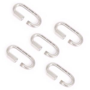 SHONAN 2.3 Inch Chain Quick Links, 5 Pcs Marine Grade Quick Link Connector, Stainless Steel 316 Corrosion Resistant Chain Connector, 650 Lbs Capacity