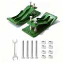 Upgraded 2Pcs Tractor Bucket Edge Protector Green, Tractor Bucket Attachment Skid Steer Attachments with Upgraded 10mm Steel & Dual Bolt Lock for Snow Debris Removal