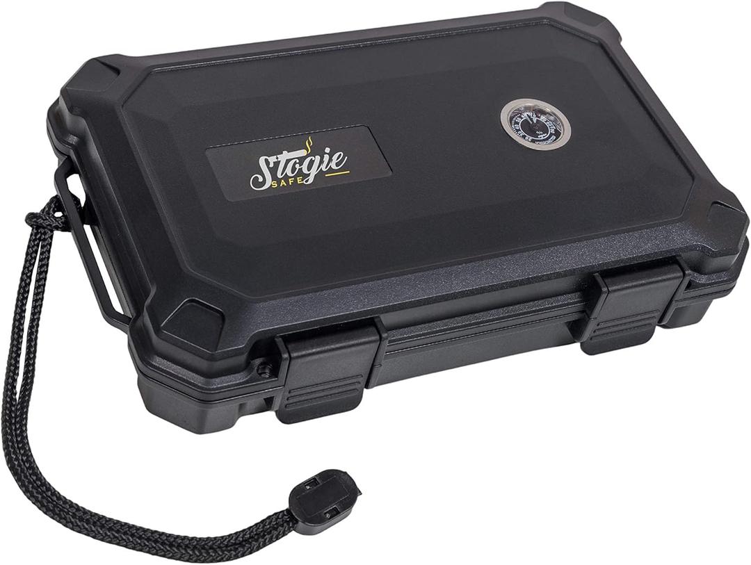 Travel Humidor- Fits up to 11 Cigars- Waterproof Crushproof Cigar Case for Men