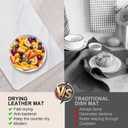 2 x 27.2" x 17.3" Dish Drying Mat for Kitchen Counter, Absorbent Hide Stain Rubber Backed Coffee Mat, Easy Clean, Eco-friendly, Heat-resistant, Large Kitchen Drying Mat, White Marble