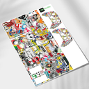 HK Studio Skin Sticker Compatible with XBX Series X Cover - Sticker Bomb, 2 Controller Skins & Console Skin - No Bubble, Full Protection, Removable