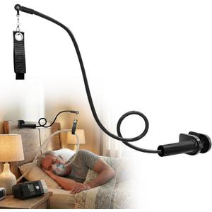 CPAP Hose Hanger,Adjustable CPAP Hose Holder,Thickened Anti-Slip Base,Prevents CPAP Tube Tangles & Blockage,Improves Breathing Efficiency,Portable CPAP Accessories Storage(Black)