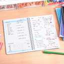 2 x Undated Weekly Planner - Spiral Bound 52 Weeks To Do List Planner Habit Tracker, A5 Simplify Esthetic Work Organizer Notebook, 70 Micron PP Cover, 100 GSM Paper, 5.83" x 8.27" (Blue Yellow)