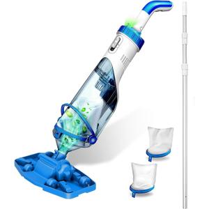 2026new Cordless Pool Vacuum for Above Pools, Rechargeable Handheld Hot Tub SPA Vacuum,18 GPM Powerful Suction, IPX8, Ideal for Inflatable, Pools up to 88", 60-min Spot Cleaning Sand and Debris