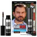 Blackbeard for Men Beard Color – 1-Day Beard, Mustache, Eyebrow, Sideburns Color – Temporary Facial Hair Tint - Hypoallergenic Beard Dye Alternative – Up to 45 applications – Dark Brown, 1 Pack