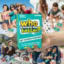 Family Board Games for Kids and Adults - Trivia Card Games for Kids 8-12 and Adults - Who Knows Me Better for Family Game Night - 500+ Facts Questions from Ages 6-8 Fun Travel Car Activities for 5+