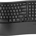 seenda Bluetooth Ergonomic Keyboard and Mouse, COE310 3 Multi-Device Connectivity, Rechargeable Wave Wireless Keyboard Mouse Combo, Compatible for Windows/macOS/PC/Laptop/MacBook/iPad - Black