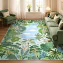 Lahome Summer Jungle Green 8x10 Rugs for Bedroom Living Room Kids Playroom