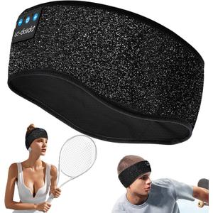 LC-dolida Headband Headphones Bluetooth 5.4 Headband, Sleep Headphones with Ultra-Thin HD Stereo Speaker, Sleep Headband Earphones Wireless for Workout Yoga Insomnia Running Meditation Gifts