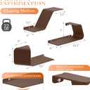 Sttoraboks Floating Wall Shelves Set of 3, Metal Mounted Shelf with Unique Design, Bookshelf for Storage & Display in Bathroom, Bedroom, Kitchen, Living Room, Brown Home Decor