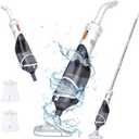 Pool Vacuum for Above & In-ground Pool with a Telescopic Pole, Handheld Pool Vacuum Pool Keeper K1, Cordless Rechargeable Pool Vacuums Cleaner for Hot Tubs, Spas, Fast Deep Cleaning, 60 Mins Runtime