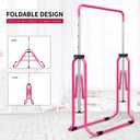 Tepemccu Expandable Gymnastics Bars, Adjustable Height Gymnastic Horizontal Bars, Children Folding Training Bar for Kids