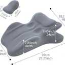 Contoured Support Ergonomic, Memory Foam Wedge Pillow, 27° Angled Support for Waist and Neck, Multi-Position Support Pillow (Grey)