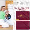 SuperO Set of 40 Cloth Napkins 17 x 17 Inch, Polyester Solid Washable Dinner Napkins with Hemmed Edges,Great for Restaurant, Wedding and Party(Burgundy)
