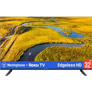 Westinghouse Edgeless Roku TV - 32 Inch Smart Television, LED HD w/Wi-Fi & Mobile App Connectivity, Flat Screen Compatible w/Apple Home Kit, Alexa, & Google Assistant