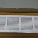 Fancat 24x6 Duct Opening | Steel Return Air Grille | Vent Cover Grill for Sidewall and Ceiling | HVAC Cold Air Intake Grille | White | Outer Dimensions: 25.75"W X 7.75", 24''Wx6''H [Duct Opening]