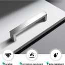 Brushed Nickel Cabinet Pull Handles 30 Pack  128mm (5") Hole Spacing, 20mm (0.79") Width  Stainless Steel Modern Drawer Handles for Kitchen & Bathroom Cabinets