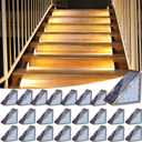 VOLISUN Solar Step Lights Outdoor Waterproof, LED Outdoor Stair Lights, Solar Step Light for Outside, Deck Light Decor for Stair,Front Porch and Patio(Brown,24 Pack)